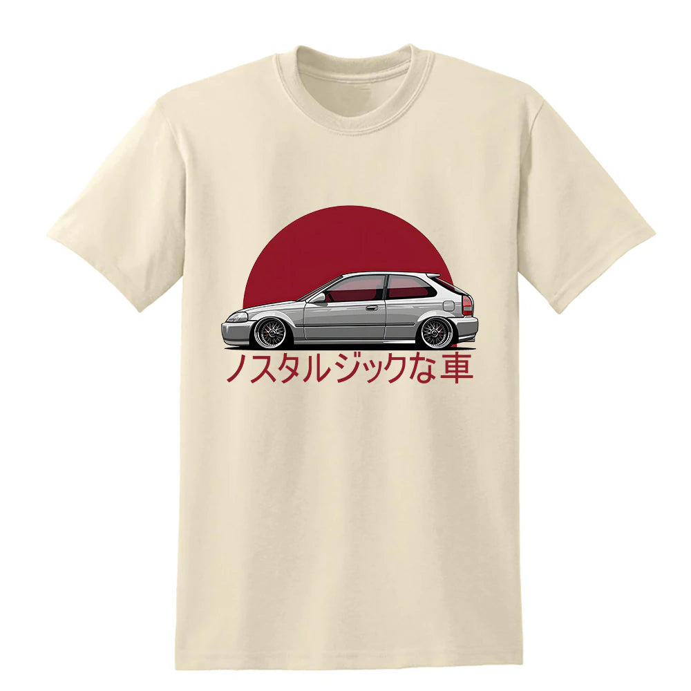 EK9 Civic Red Moon JDM Tee T-Shirt CrashTestCases