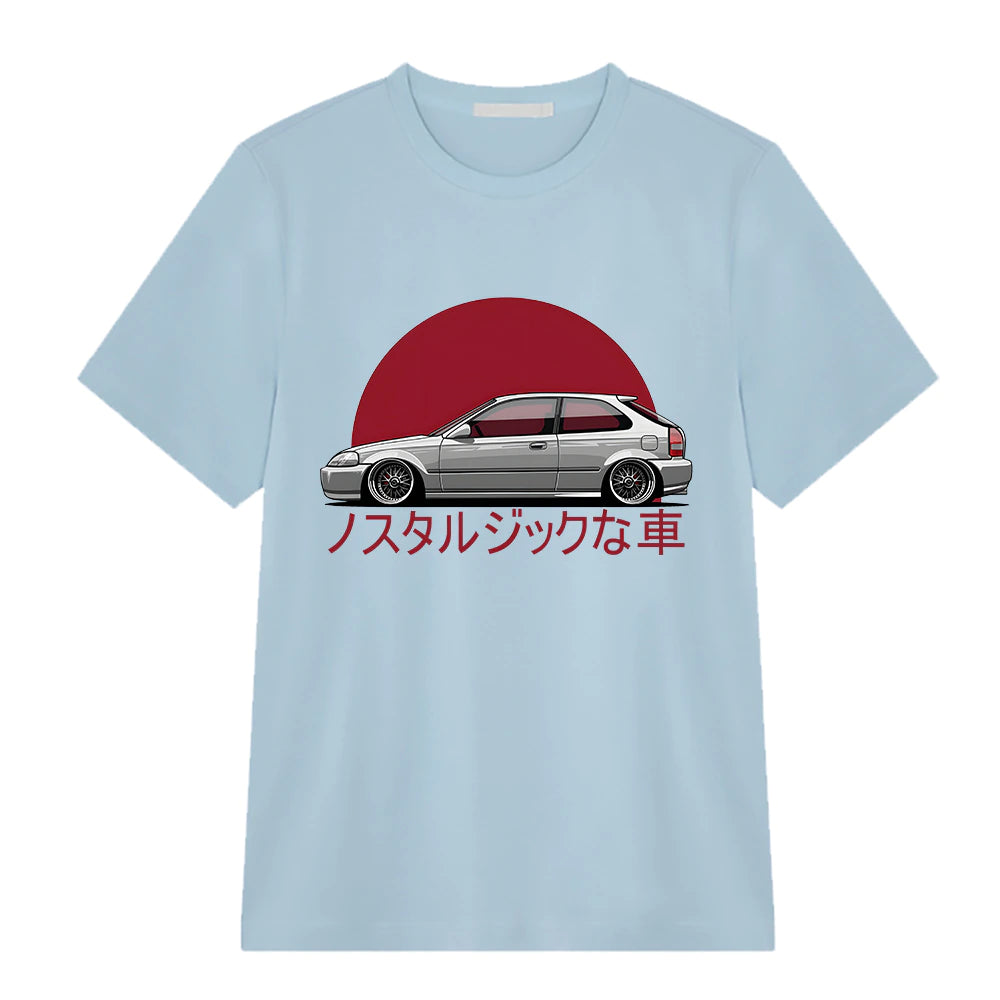 EK9 Civic Red Moon JDM Tee T-Shirt CrashTestCases